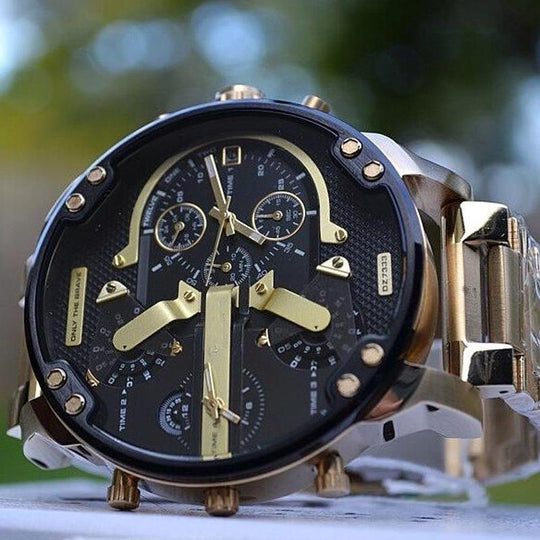 Herren Chronograph Uhr Edelstahl 4