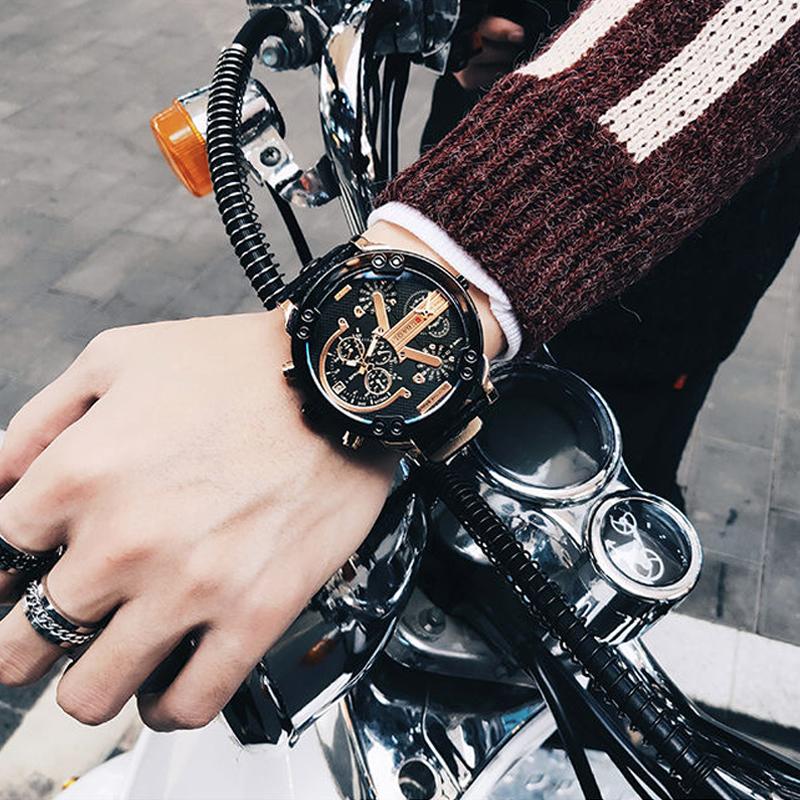 Herren Chronograph Uhr Edelstahl 8