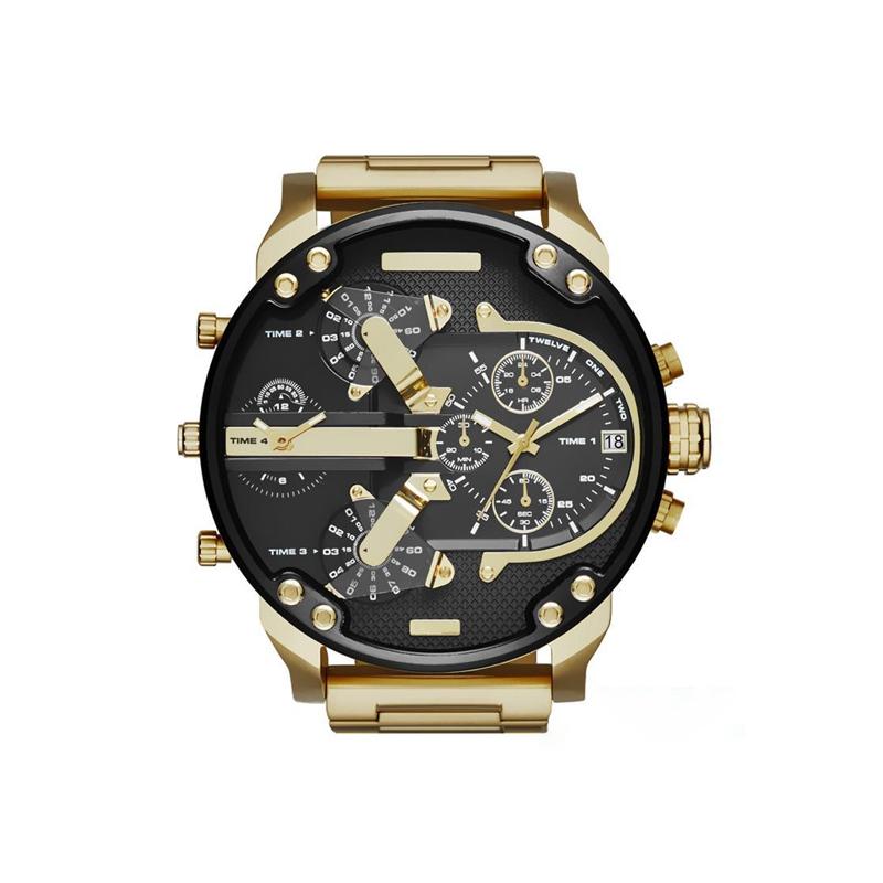 Herren Chronograph Uhr Edelstahl 9