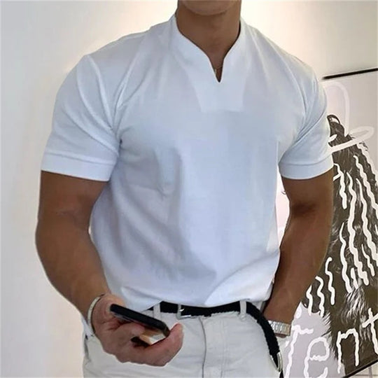 Herren Fitnessshirt mit V-Ausschnitt Sportlich 0