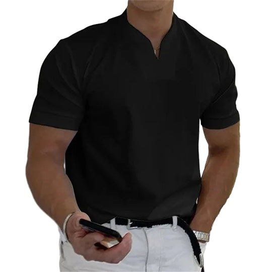 Herren Fitnessshirt mit V-Ausschnitt Sportlich 2