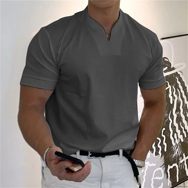 Herren Fitnessshirt mit V-Ausschnitt Sportlich 3
