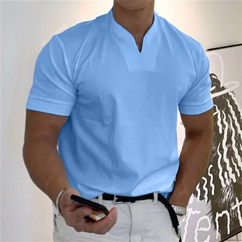 Herren Fitnessshirt mit V-Ausschnitt Sportlich 5