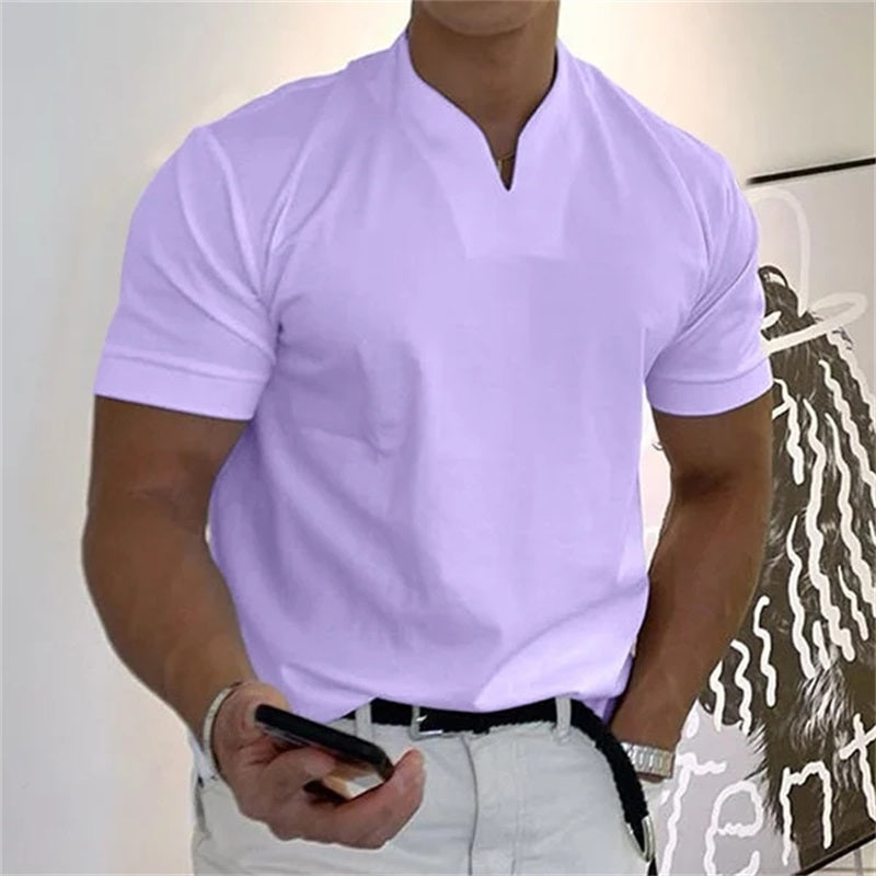 Herren Fitnessshirt mit V-Ausschnitt Sportlich 7