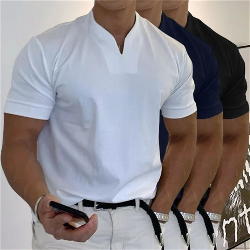 Herren Fitnessshirt mit V-Ausschnitt Sportlich 8