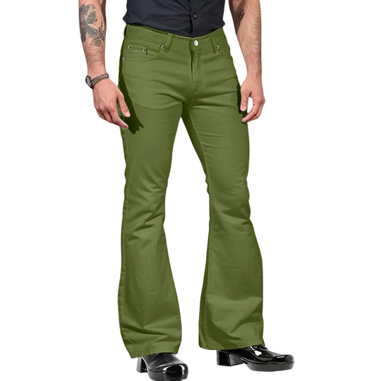 Herren Flared Hose Retro Stil Casual Fashion 0