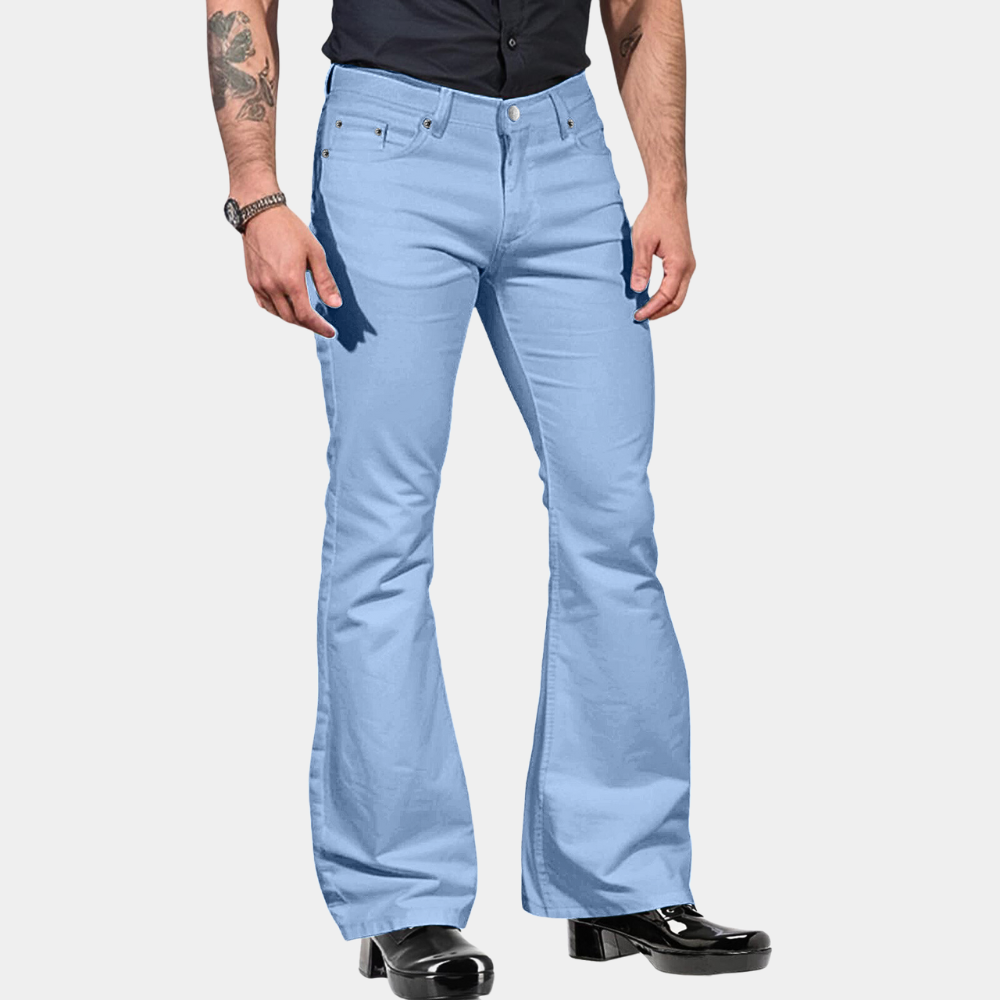 Herren Flared Hose Retro Stil Casual Fashion 1