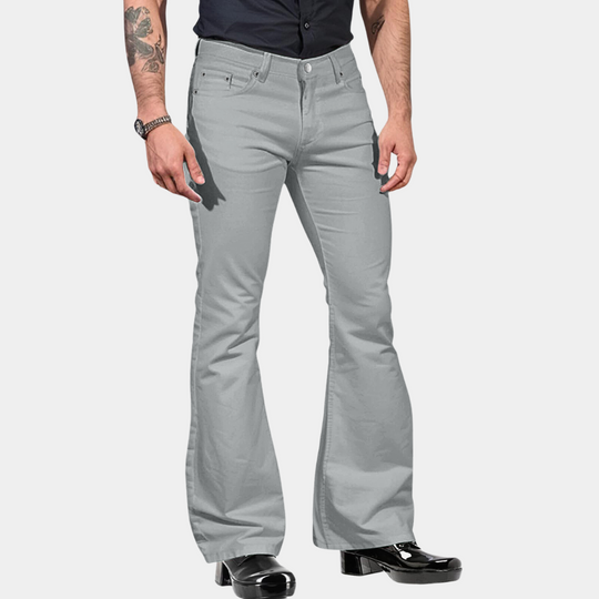Herren Flared Hose Retro Stil Casual Fashion 2