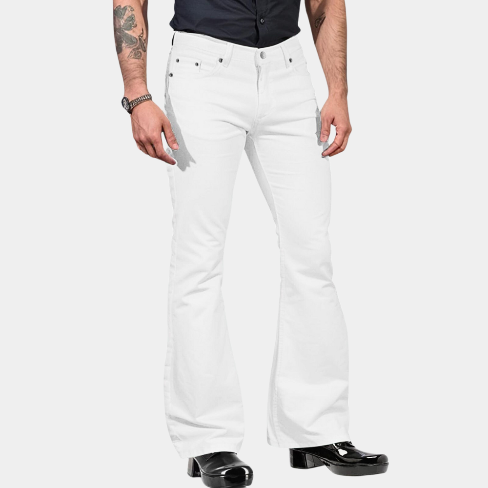 Herren Flared Hose Retro Stil Casual Fashion 5
