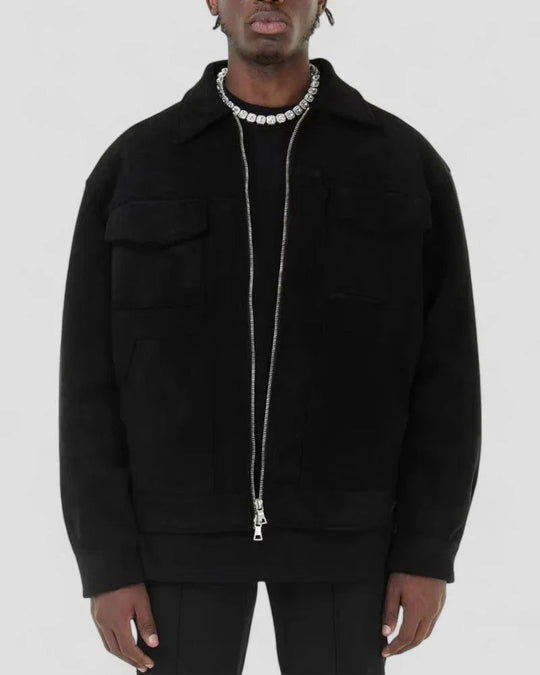 Herren Freizeitjacke mit Reißverschluss und Taschen 1