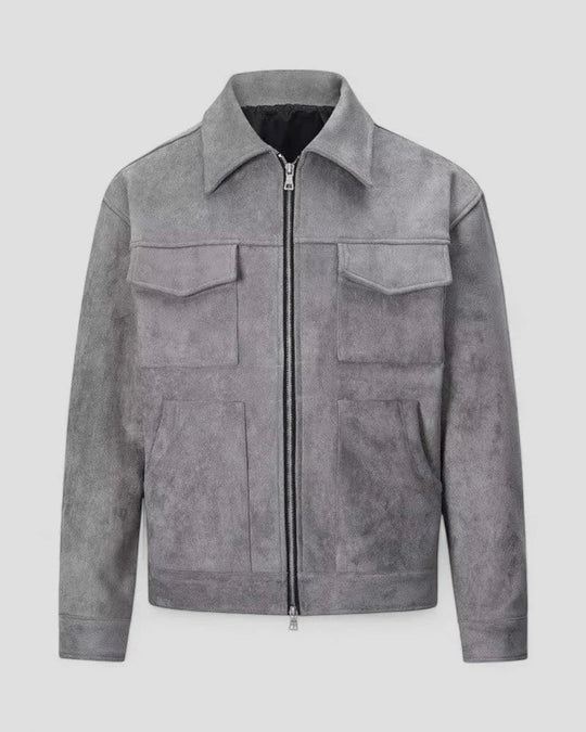 Herren Freizeitjacke mit Reißverschluss und Taschen 2