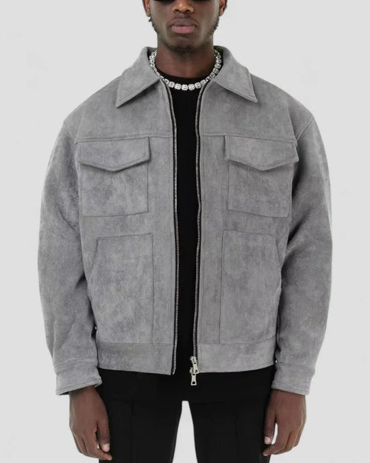Herren Freizeitjacke mit Reißverschluss und Taschen 3