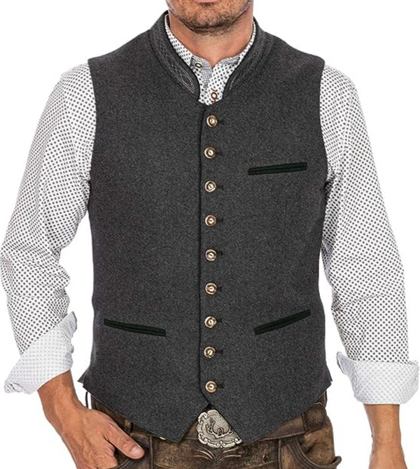 Herren Gilet Modernes Design Vielseitig Kombinierbar 2