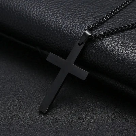 Herren Halskette Kreuzanhänger Klassisch 60 cm Kette Männer 3