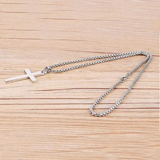 Herren Halskette Kreuzanhänger Klassisch 60 cm Kette Männer 4