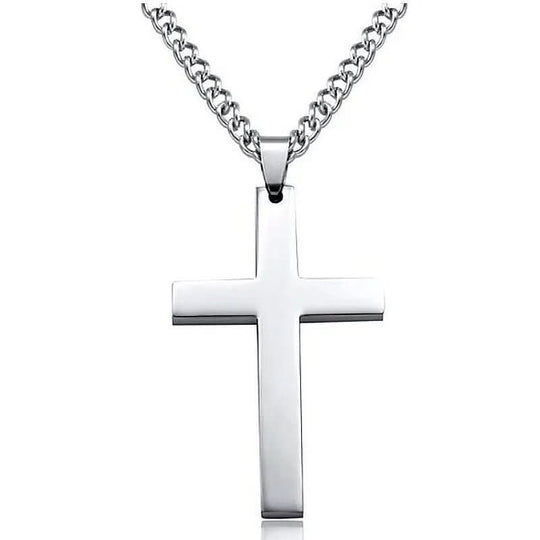 Herren Halskette Kreuzanhänger Klassisch 60 cm Kette Männer 7