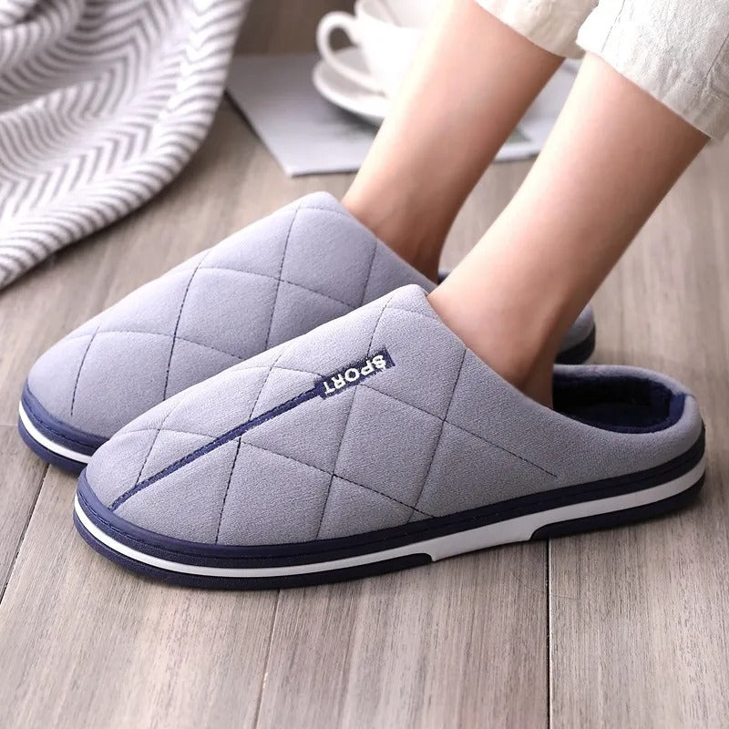 Herren Hausschuhe Winter Pantoffeln mit Rutschfester Sohle 0