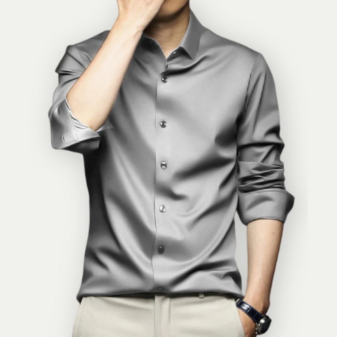 Herren Hemd Slim Fit Atmungsaktive Baumwolle 5
