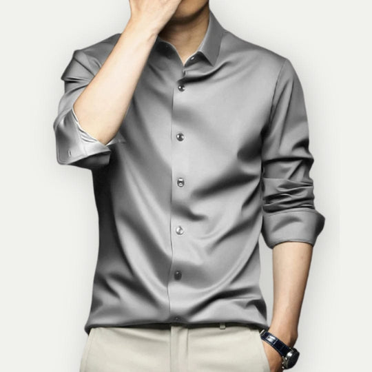 Herren Hemd Slim Fit Atmungsaktive Baumwolle 5