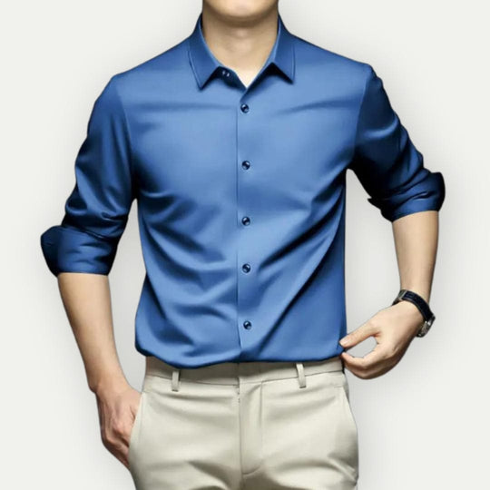 Herren Hemd Slim Fit Atmungsaktive Baumwolle 6