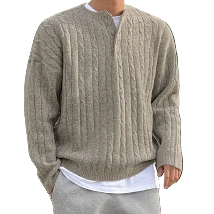 Herren Henley Pullover Stilvoll 0