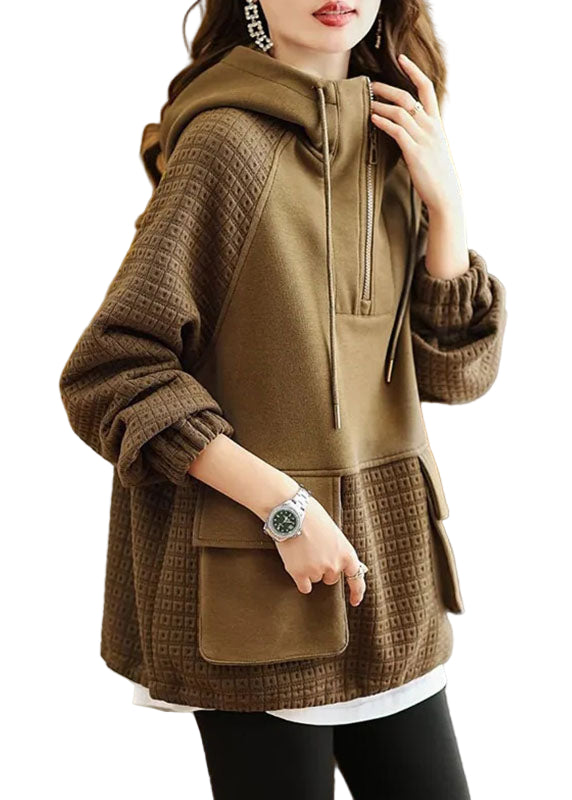 Herren Hoodie mit Kordelzug im Patchwork-Stil 0