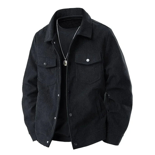 Herren Jacke Lässig Cord Stil 2