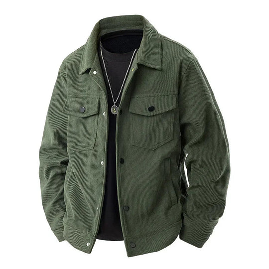 Herren Jacke Lässig Cord Stil 3