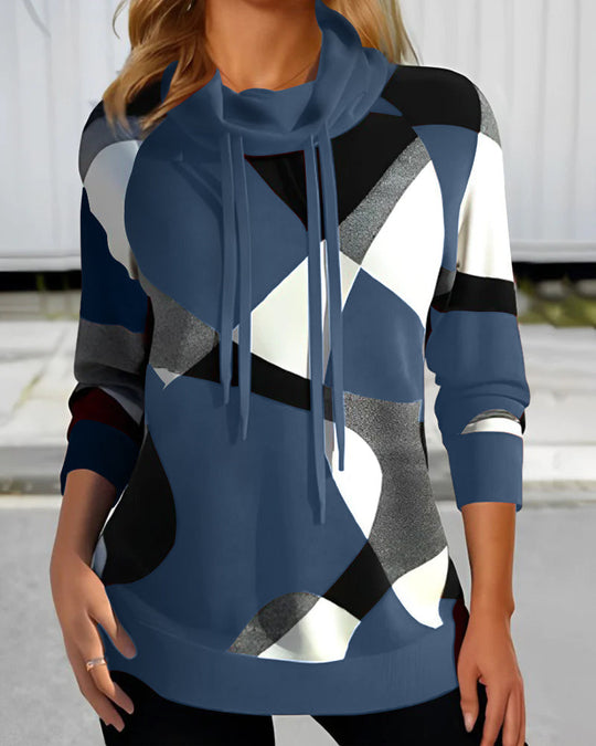 Herren Kapuzenpullover Geometrischer Stil 1