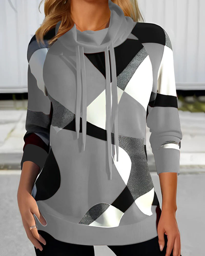 Herren Kapuzenpullover Geometrischer Stil 2