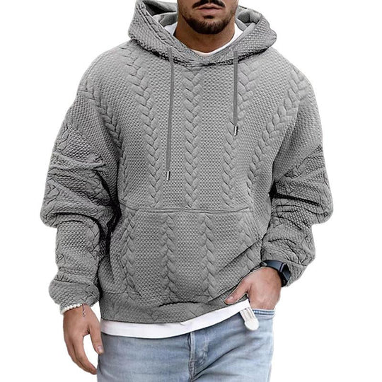 Herren Kapuzenpullover mit Kängurutasche und modernem Print 1