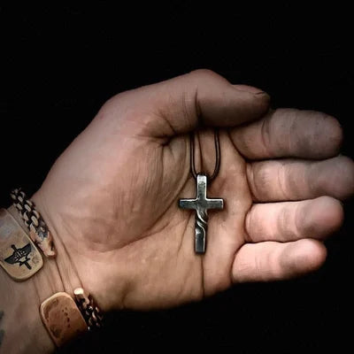 Herren Kreuz-Halskette Handgemacht 5