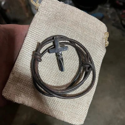 Herren Kreuz-Halskette Handgemacht 6