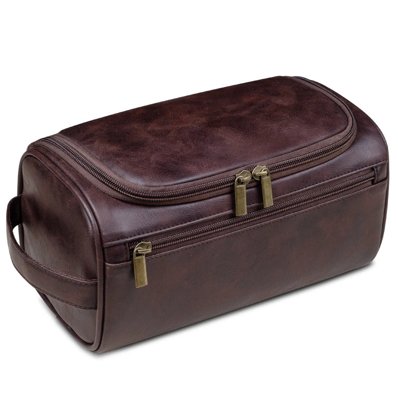 Herren Kulturbeutel aus Leder – Wasserdichtes Reise-Dopp-Set 3
