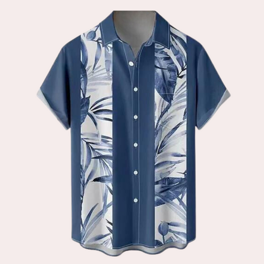 Herren Kurzarm Hemd Retro Stil 3