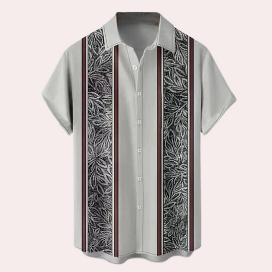 Herren Kurzarm Hemd Retro Stil 4