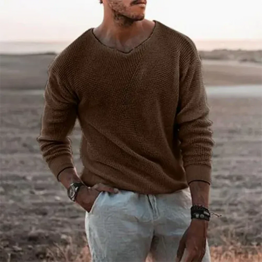 Herren Langarm Pullover Klassisch Strickmaterial 3