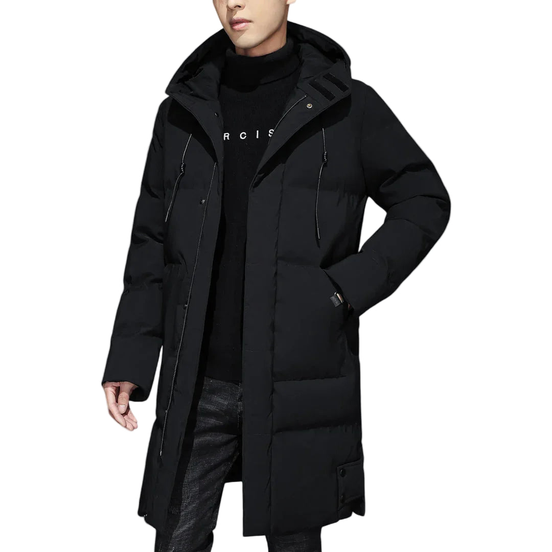Herren Lange Parka Winterjacke Wasserabweisend Modern 0
