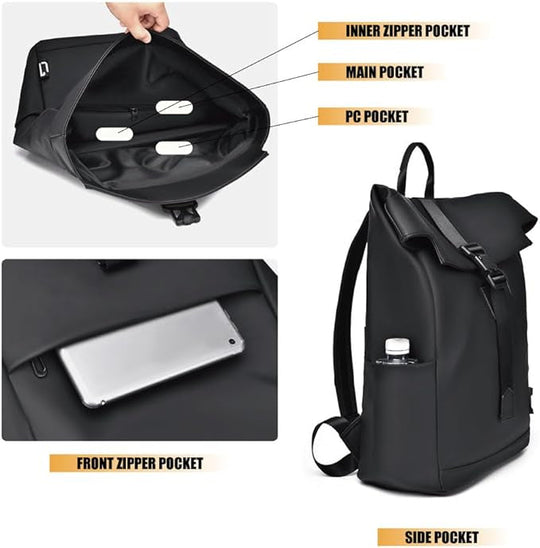 Herren Laptop Rucksack Mit USB-Anschluss Und Modernem Design 4