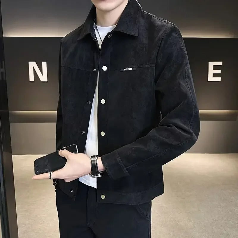 Herren Lederjacke mit Reißverschluss Modern 2