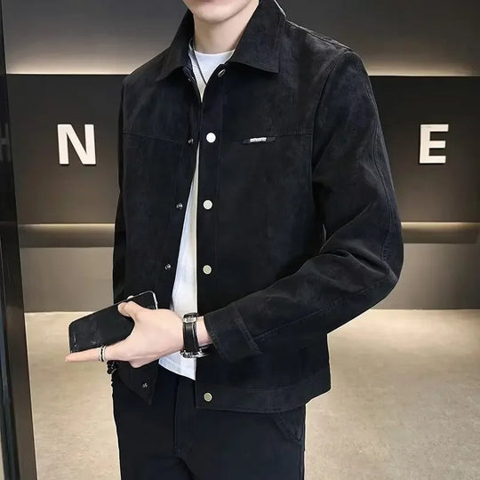 Herren Lederjacke mit Reißverschluss Modern 2