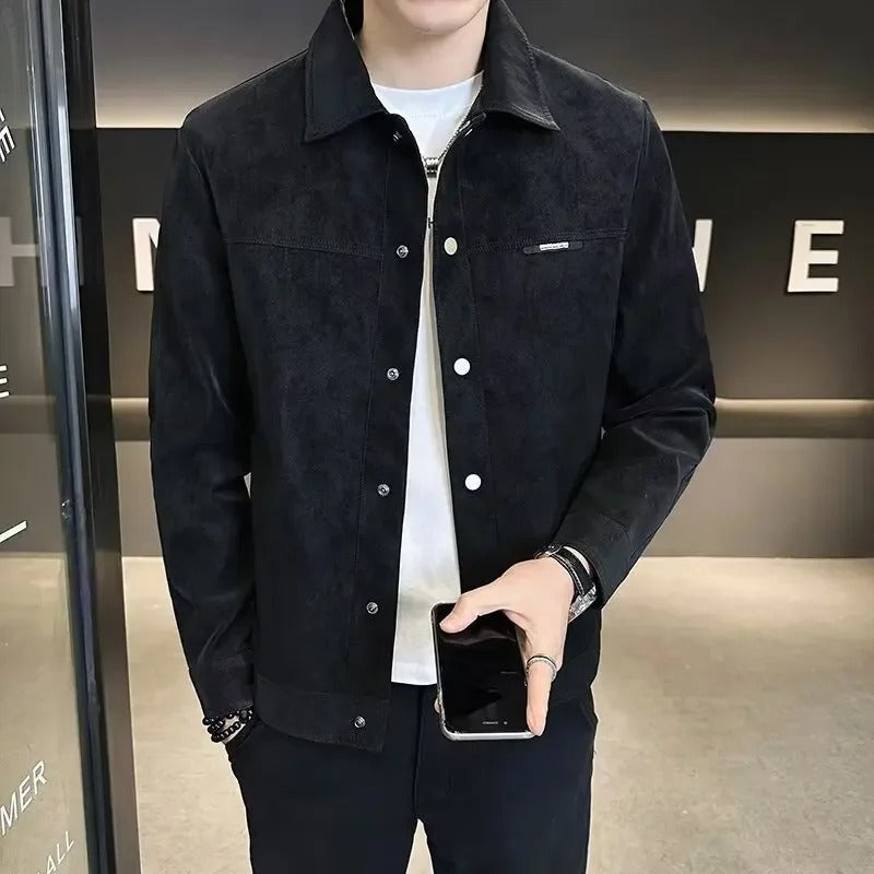 Herren Lederjacke mit Reißverschluss Modern 3