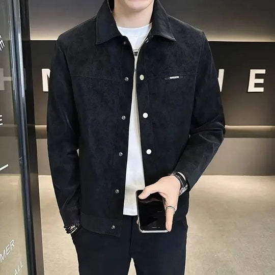 Herren Lederjacke mit Reißverschluss Modern 3