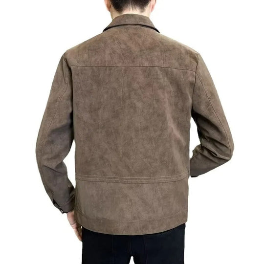 Herren Lederjacke mit Reißverschluss Modern 4