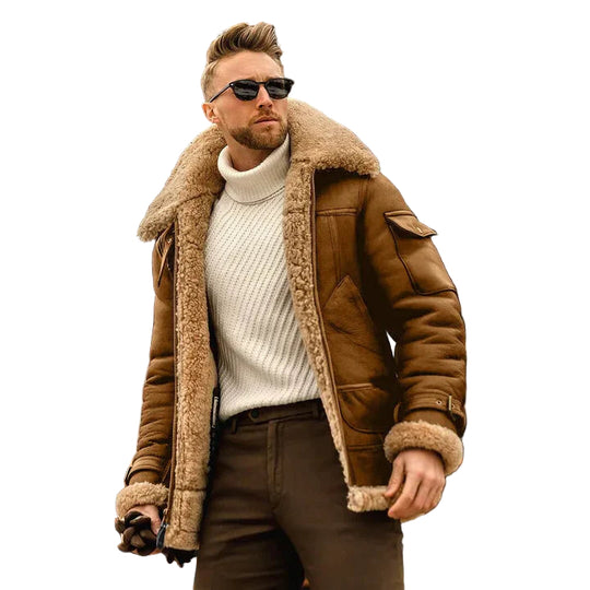 Herren Mantel Lang Klassisch für Winter und Übergangszeiten 0