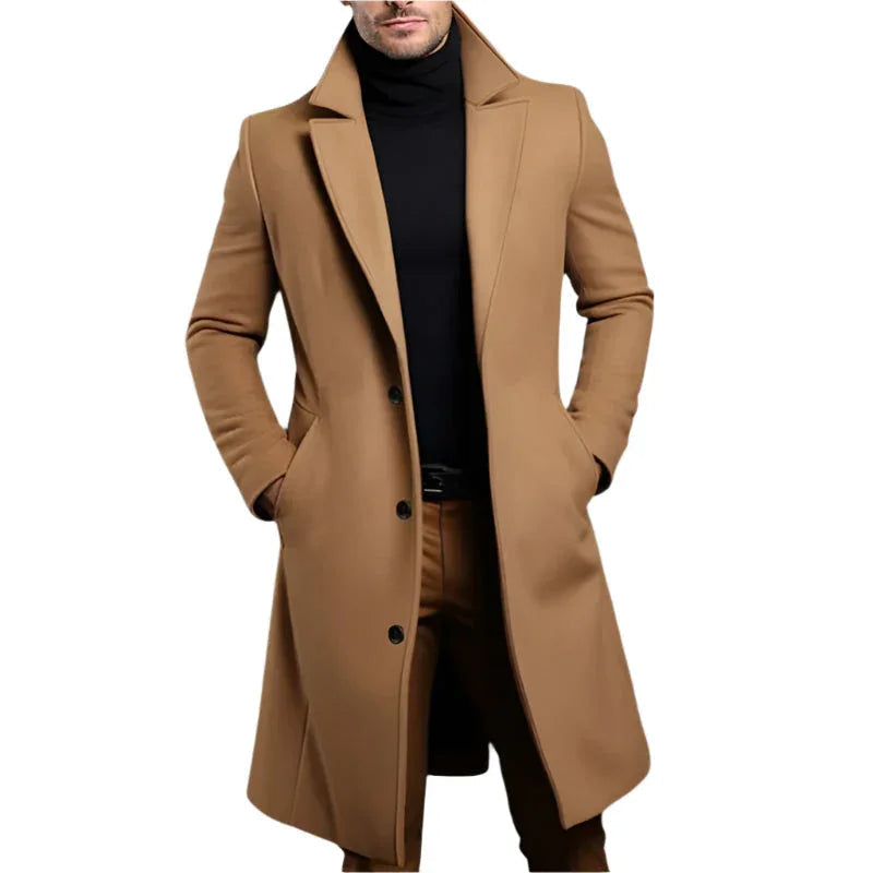 Herren Mantel Mittellang Klassisch 5
