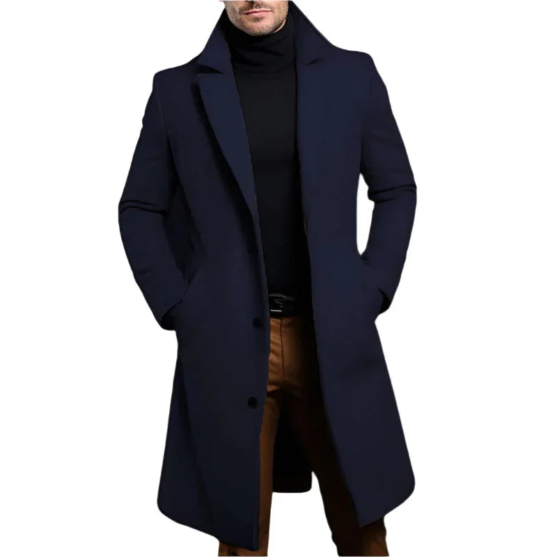 Herren Mantel Mittellang Klassisch 9