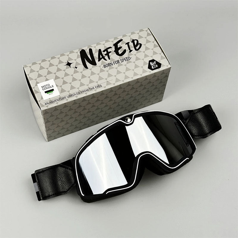 Herren Motorradbrille Retro Stil 11