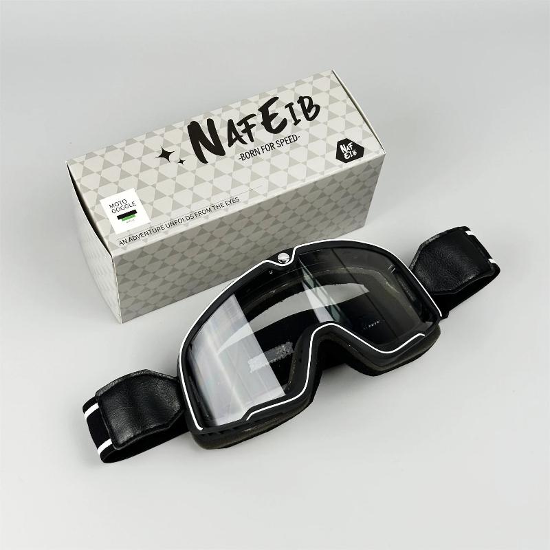 Herren Motorradbrille Retro Stil 6