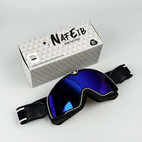 Herren Motorradbrille Retro Stil 7